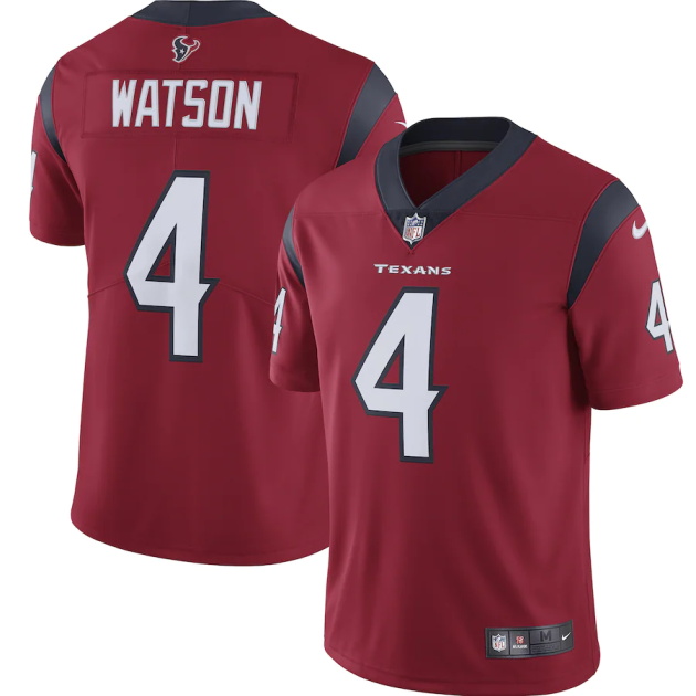 deshaun watson houston texans nike vapor limited jersey red